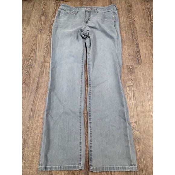 JAG Jeans Gray Western Glove Works Mid Rise Straight Leg Size 12 - Picture 1 of 8